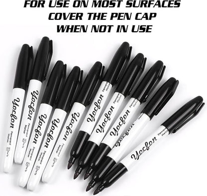 Yocfon Permanent Markers, Fine Tip, Waterproof Markers, Works On Plastic - Image 6
