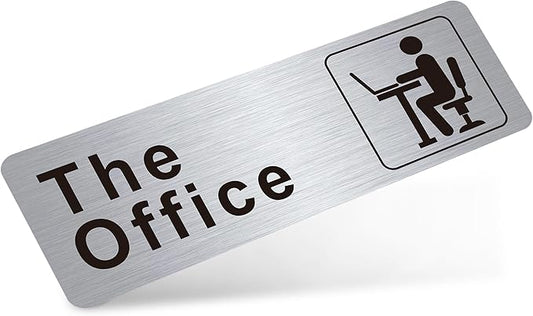 The Office Sign for Home and Business Door，Self-Adhesive Waterproof and by LUHIMO