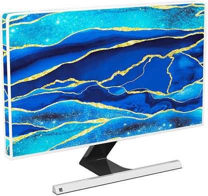 Baocicco Royal Blue Marble Waterproof TV Cover 55 Inch Creative Design Monitor by Baocicco