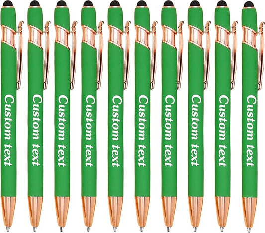 CRME Personalized Pens with Stylus Tip Customized Pens with Name/Logo Soft Grip by Unknown