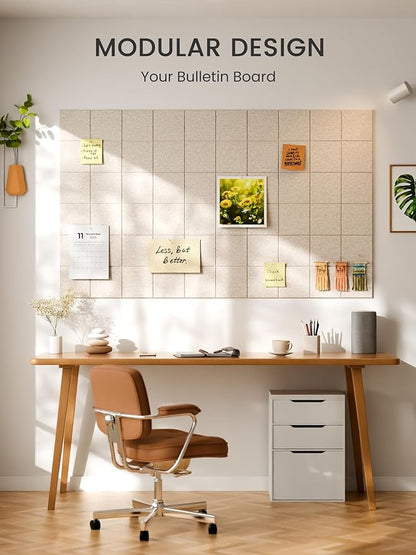 Bumusty Large Cork Board Alternative-47 x35 Felt Bulletin Board Tiles, - Image 6