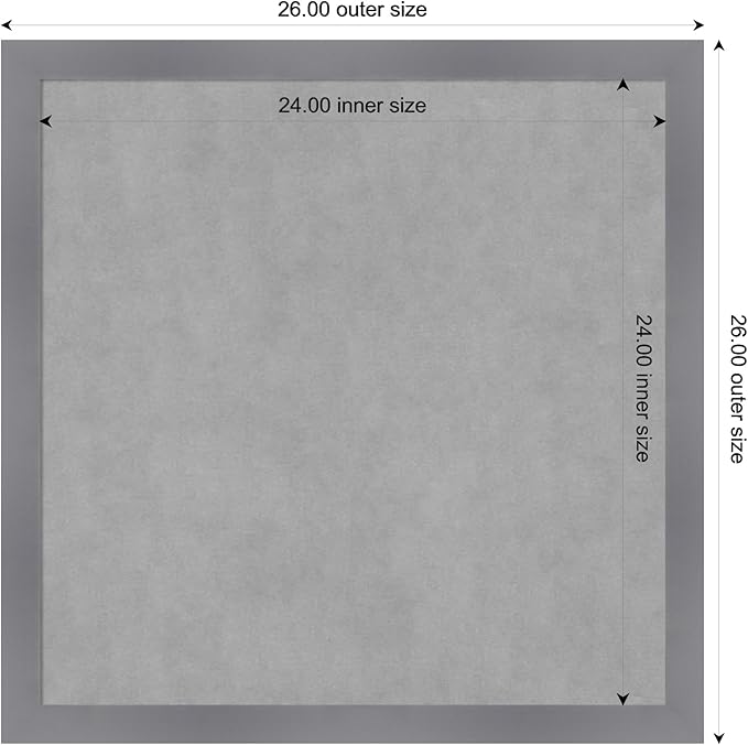 Amanti Art Grey Framed Magnetic Board 26x26 Medium Vision Board - Image 3