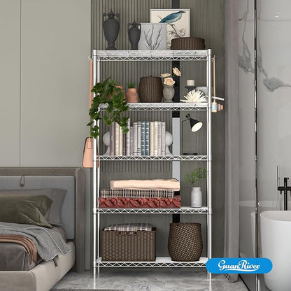 Guan River 5-Shelf Adjustable Metal Shelf Wire Shelving Unit Storage Rack - Image 8