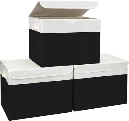 Large 17" 42 Quarts Collapsible Stackable Storage Bins by Bagnizer