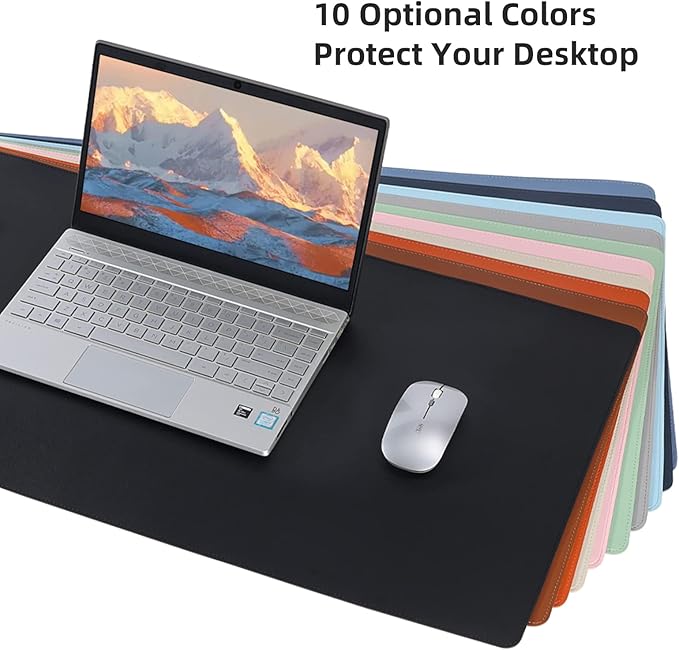Desk Pad Blotter, Wolaile 36x17 in Large PU Leather Mouse Pad, Waterproof - Image 7