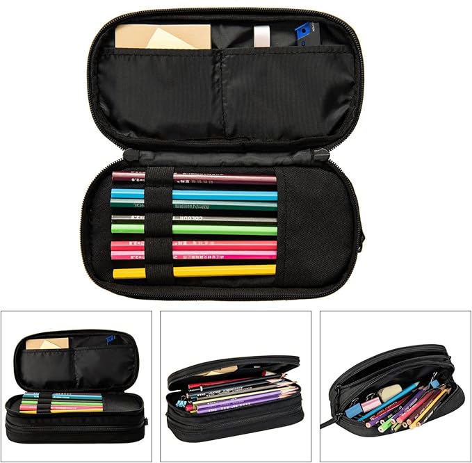 Boys Pencil Case with Soccer Printed, Cool Fire & Water Portable Pen Bag Pouch - Image 5