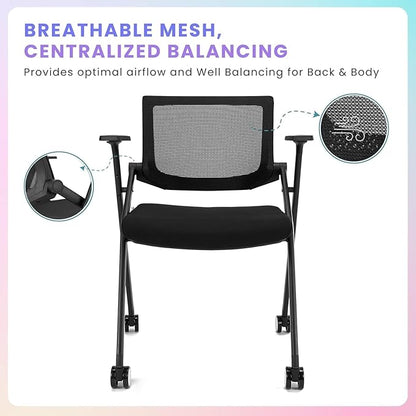 BROBRIYO, 10 Pack Stackable Conference Room Chairs - Image 5