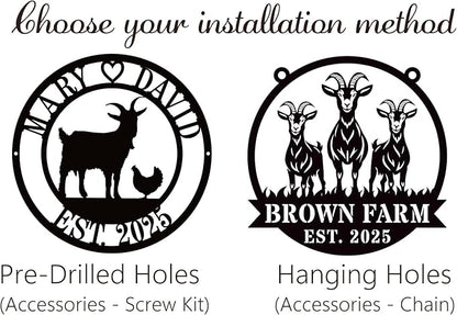 Personalized Chicken And Goat Farm Signs, Goat Farm Sign, Custom Hen House - Image 3