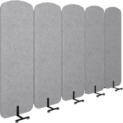 Natwind 5 Panel 122.8 x 71 in Office Room Privacy Protect Space Divider - Image 9