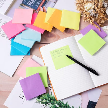 Sticky Notes 3x3, Self-Stick Pads Bright Colors Sticky Note, Recyclable - Image 3