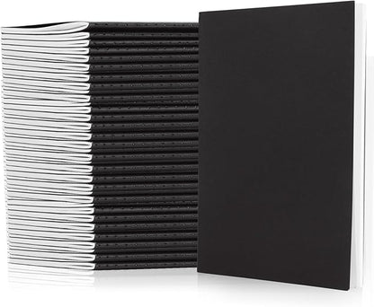 MIVIDE 50 Pack A5 Kraft Notebooks, Lined Travel Notebooks by MIVIDE
