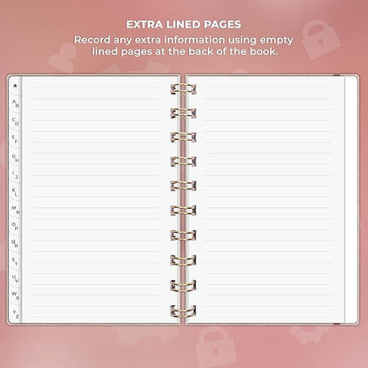 Clever Fox Password Book Spiral – Mini Internet Address & Password Organizer - Image 6