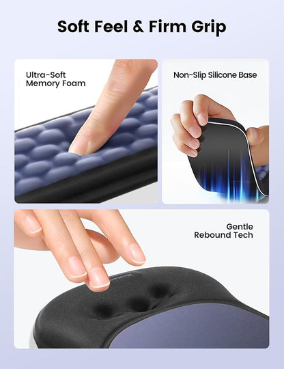 meatanty Keyboard and Mouse Pad Wrist Rest Set, Ergonomic Wrist Pad Support - Image 6