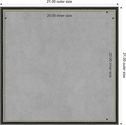 Amanti Art Black Framed Magnetic Board 21x21 Medium Vision Board - Image 3