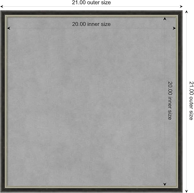 Amanti Art Black Framed Magnetic Board 21x21 Medium Vision Board - Image 4