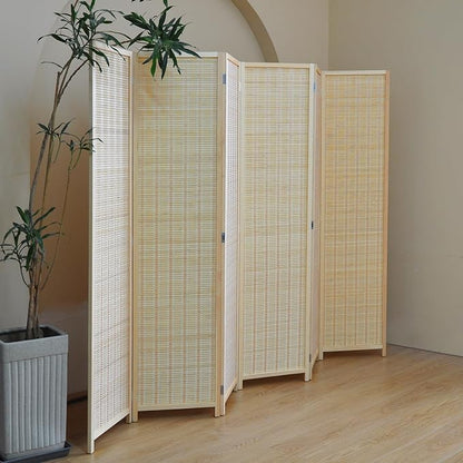 Furnnylane 6 Panel Bamboo Room Divider and Folding Panel Screen, Bamboo Panel - Image 4