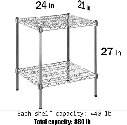 Regal Altair 21" Deep x 24" Wide x 27" Height Wire Shelving Kit | 2-Tier | NSF - Image 3