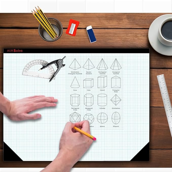 Graph Paper Pad 22"x17", 50 Sheets, 1/4 Inch Grid, 80 GSM, Engineering Drafting - Image 5