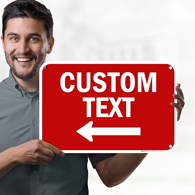 Custom Arrow, Custom Directional Sign, Left Arrow, 12x18 Inches, 55 mil thick - Image 2