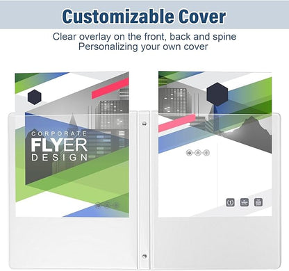 0.5-Inch 3-Ring-Binder with Pockets, 1/2'' Basic Binders 1-inch View Round - Image 5