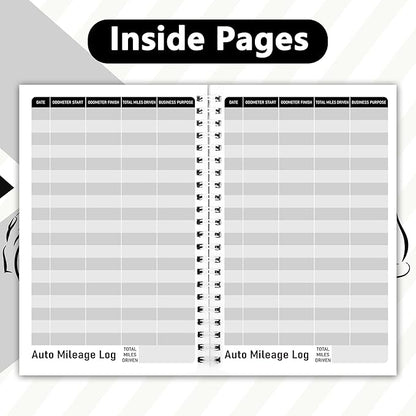 INKNOTE 2 Pcs Auto Mileage Log Book Expense Record Notebook - Image 7