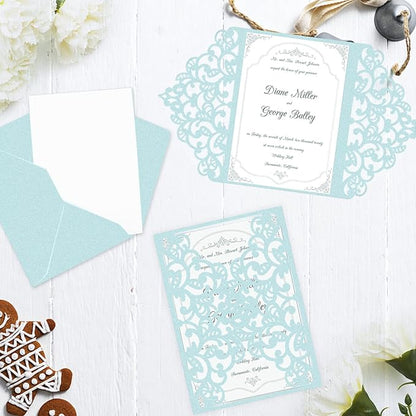 100 Sheets Blue Shimmer Cardstock 8.5 x 11 Metallic Paper, Goefun 80lb Card - Image 8