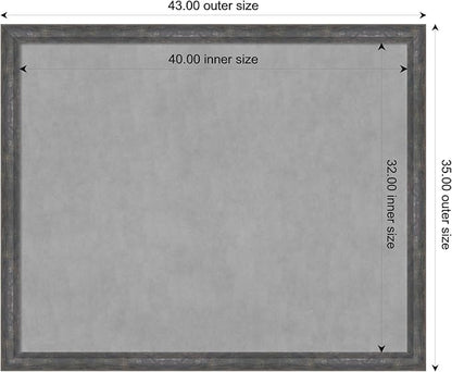 Amanti Art Grey Framed Magnetic Board 35x43 X-Large Vision Board - Image 4