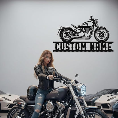 Custom Motorcycle Metal Sign Personalized Biker Name Sign Motorcycle Wall Art - Image 5