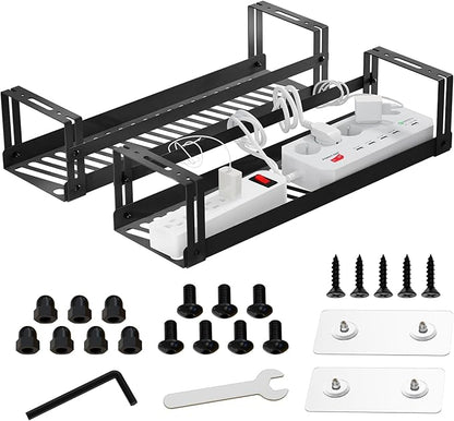 PAVSTINE Under Desk Cable Management Tray, 17 in Metal Cable Tray Basket by PAVSTINE