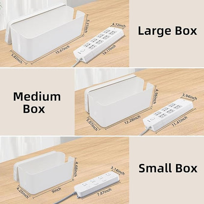 YaeCCC Cable Management Organizer Box Power Strips Hider Power Cords Hider - Image 2