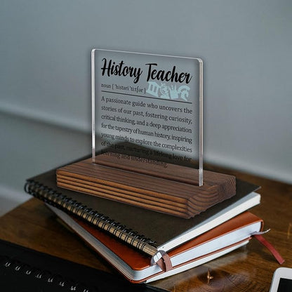 History Teacher Gifts, Thank You Desk Sign - Image 2