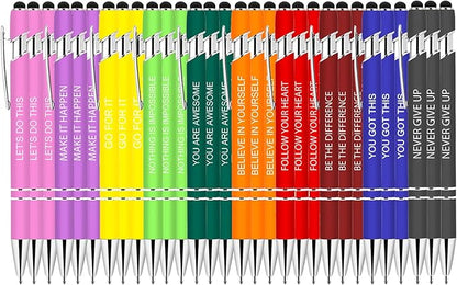 Luxeviss 30 Pcs Inspirational Pens Bulk by LuxevissWriteYourRise