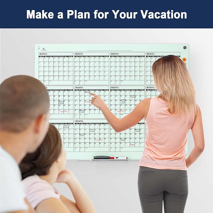 TSJ OFFICE Glass Calendar Whiteboard - Image 8