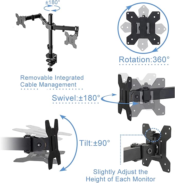 Rocelco 37.5" Height Adjustable Standing Desk Converter - Image 5