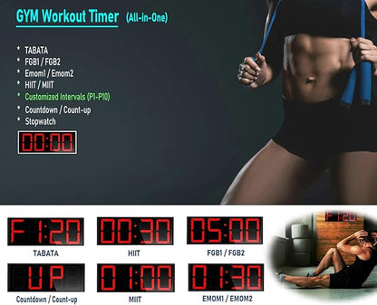 ETEBRG 17.3'' Huge Digital Wall Clock, Home Gym Interval Workout Timers - Image 5