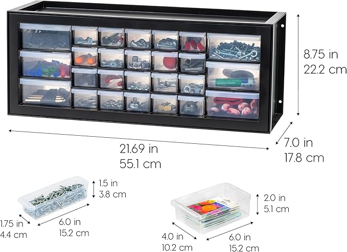 IRIS USA Plastic Storage Drawers, Stackable Teacher Toolbox, Small Parts - Image 3