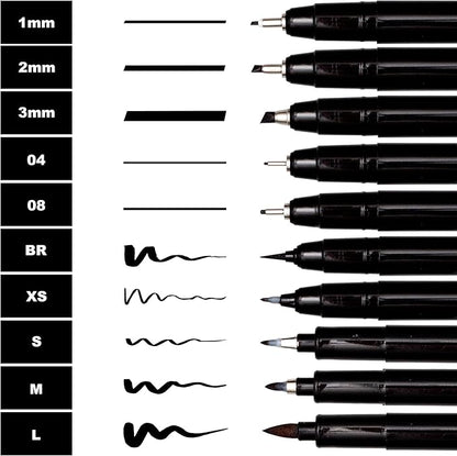 Craft 'n' Beyond Calligraphy Brush Pens Pack of 10 Markers - Image 5
