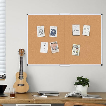 VIZ-PRO Cork Bulletin Board/Foldable Noticeboard, 36 X 24 Inches - Image 6