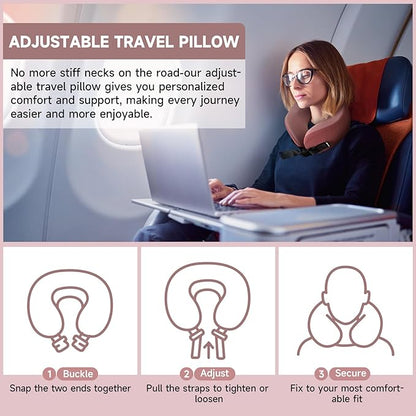 SPRFUFLY Super Soft Travel Pillow, 100% Memory Airplane Pillow - Image 7