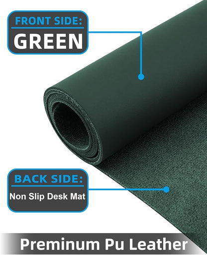 Leather Desk Pad Protector, Office Desk Mat, Large Mouse Pad, Non-Slip PU - Image 2