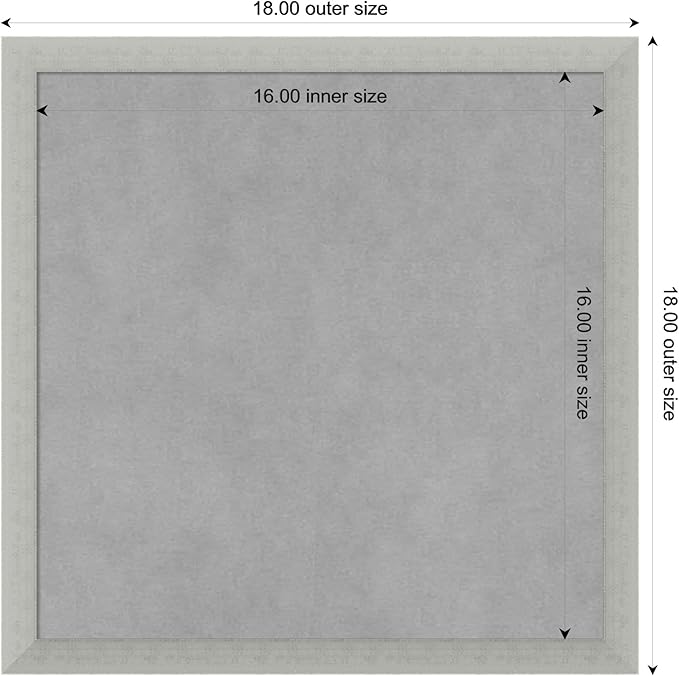 Amanti Art Silver Framed Magnetic Board 18x18 Small Vision Board - Image 3