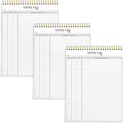 Better Office Products Activity Log Notepad, 8.5" x 11", Planning Note Pad by BetterOfficeProducts