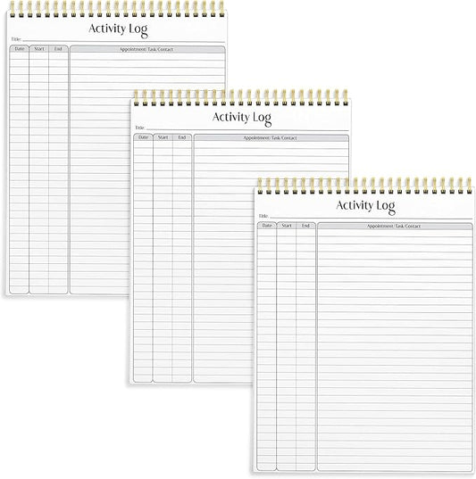 Better Office Products Activity Log Notepad, 8.5" x 11", Planning Note Pad by BetterOfficeProducts
