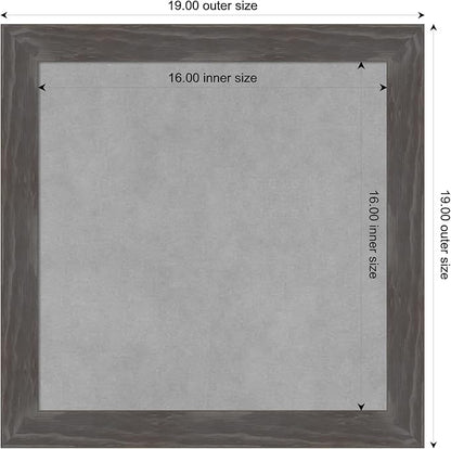 Amanti Art Grey Framed Magnetic Board 19x19 Small Vision Board - Image 3