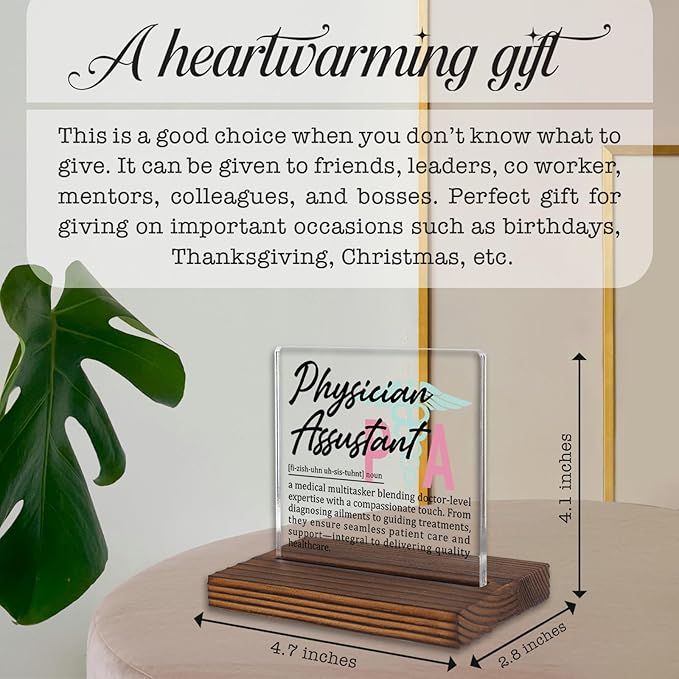 Physician Assistant Gifts, Thank You Appreciation Desk Sign - Image 4