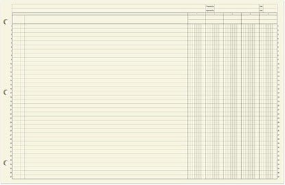 BookFactory Ledger Pad/Large 5 Column Accounting Ledger Columnar Pads - Image 2
