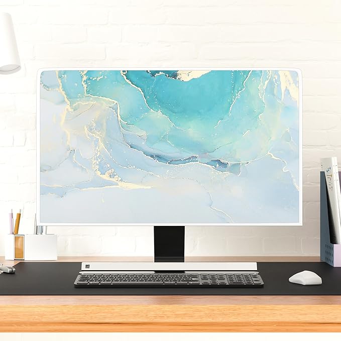 Baocicco Blue Green Marble TV Display Screen Cover 32 Inch Creative Anti-Static - Image 4