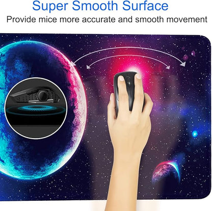 Naukay Gaming Mouse Pad, 31.5x15.7 inch Large Extended Computer Keyboard Mouse - Image 3