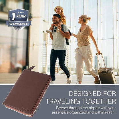 Full Grain Leather Family Passport Holder - Image 3