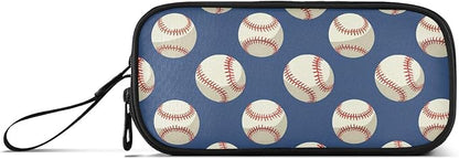 BOENLE Baseballs Ball Blue Pencil Case Box Boys Girls Large Pencil Pouch - Image 8